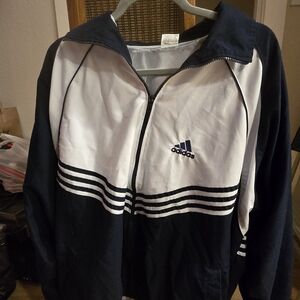 Adidas Black and White Track Jacket
